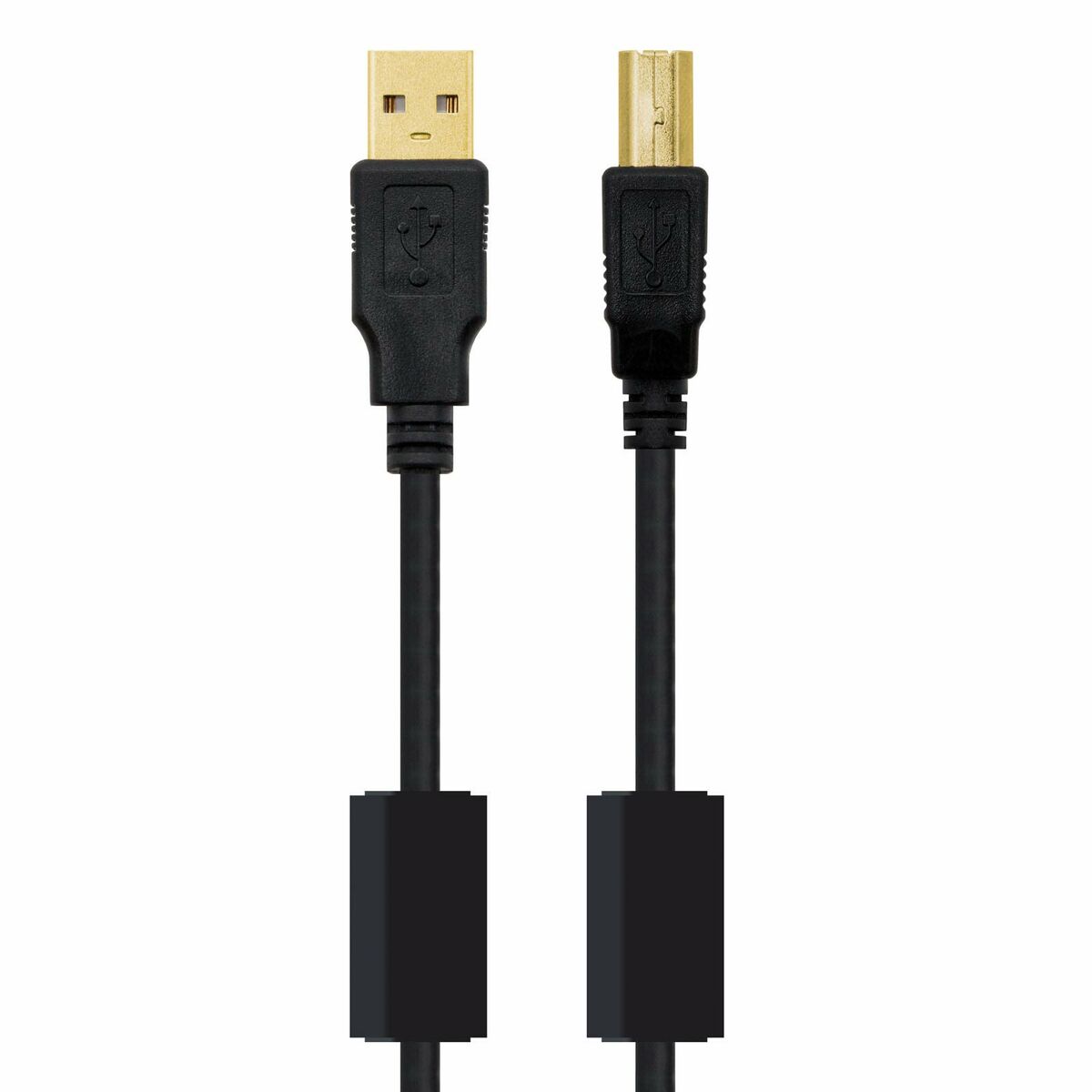 USB 2.0 A - USB B kaapeli NANOCABLE 10.01.1205 Musta 5 m